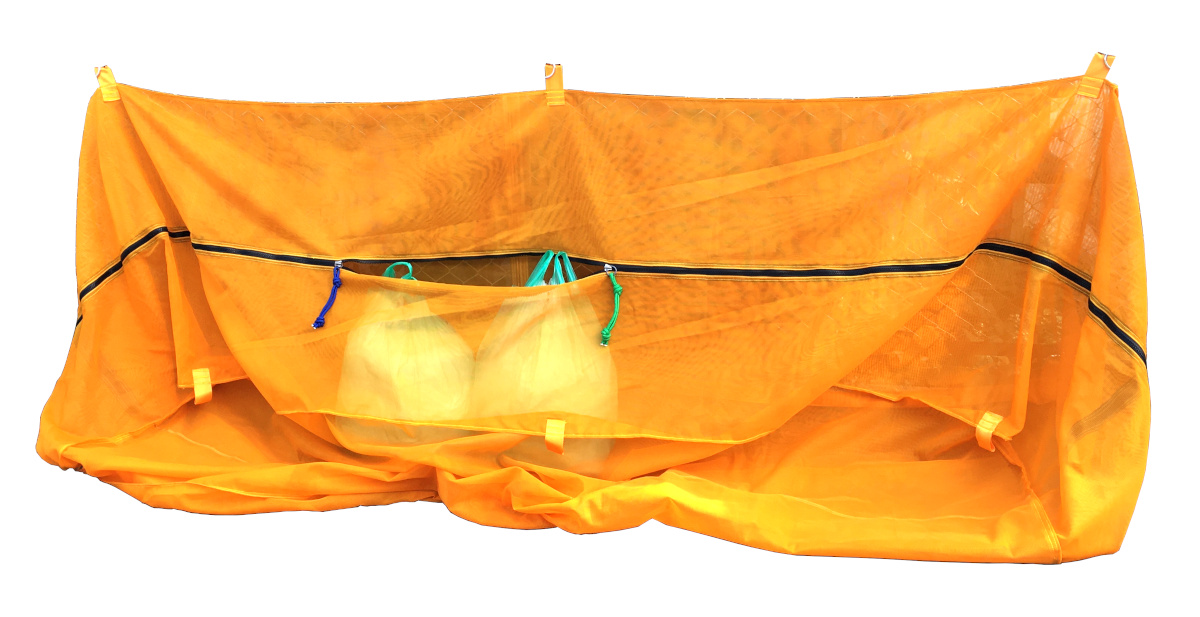 ゴミ集積ネット「バイバイからすV2」L サイズ（内容積3000L・45Lゴミ