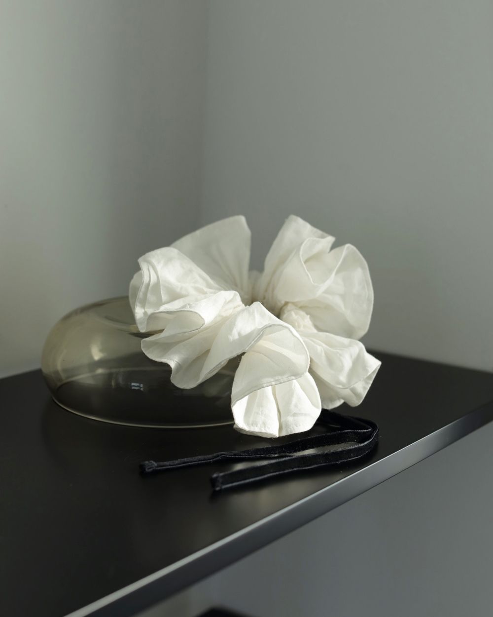 ànuke - Velour Ribbon Chouchou / ベロアリボンシュシュ (ホワイト