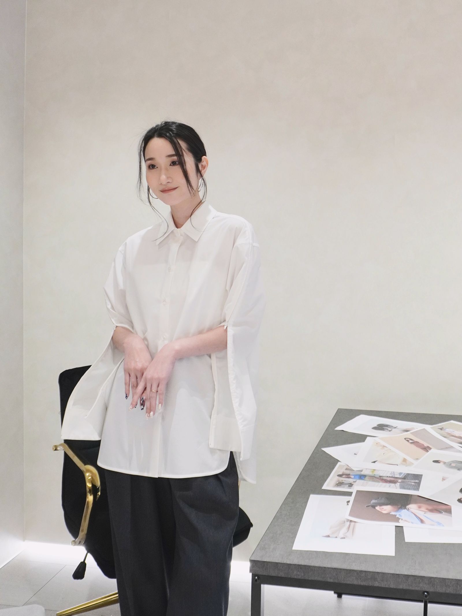 CINOH - SUPIMA ZIP SHIRT / ジップスリーブシャツ (ホワイト) | Sir