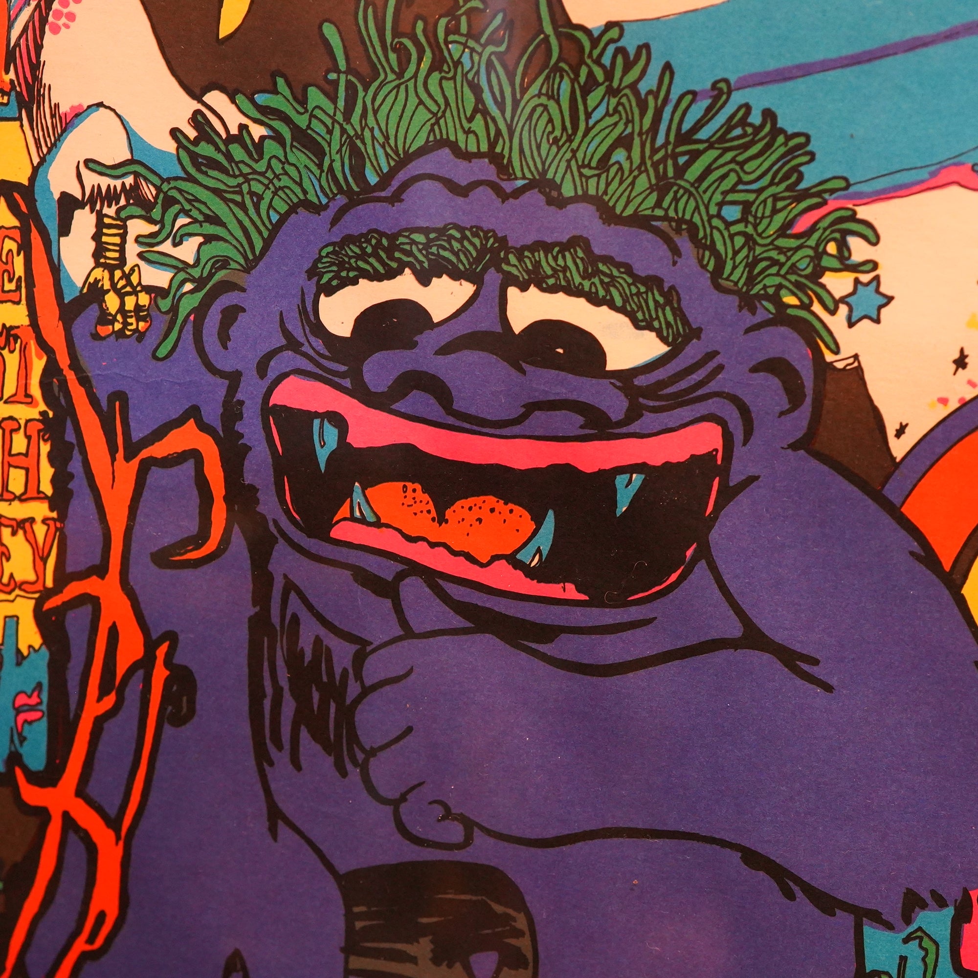 Roach デザイン 70's コレクティブル ブラックライト ポスター Roach