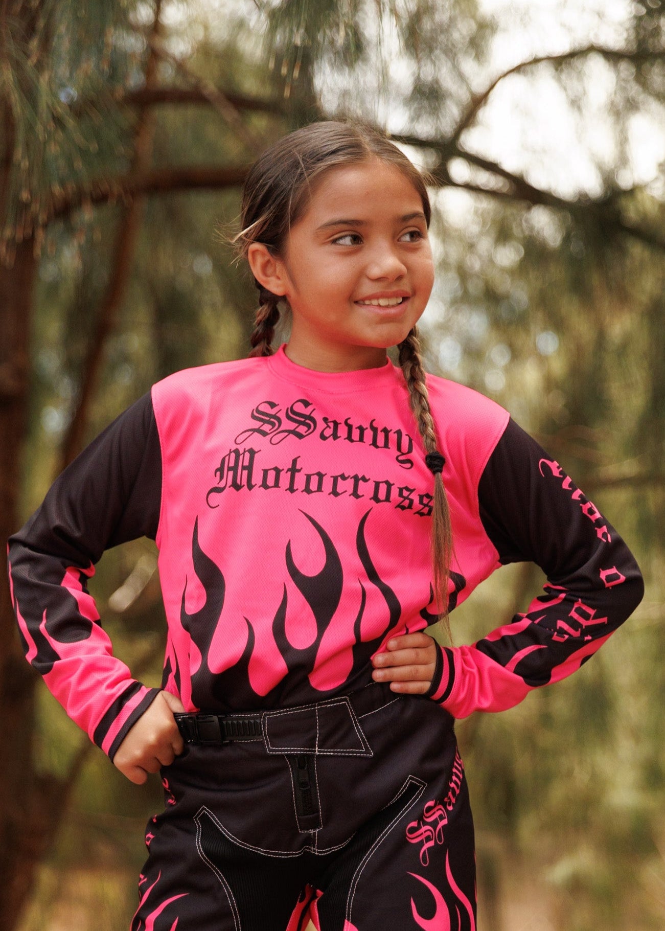 Girl's Hot Pink & Black Jersey – ssavvy.co