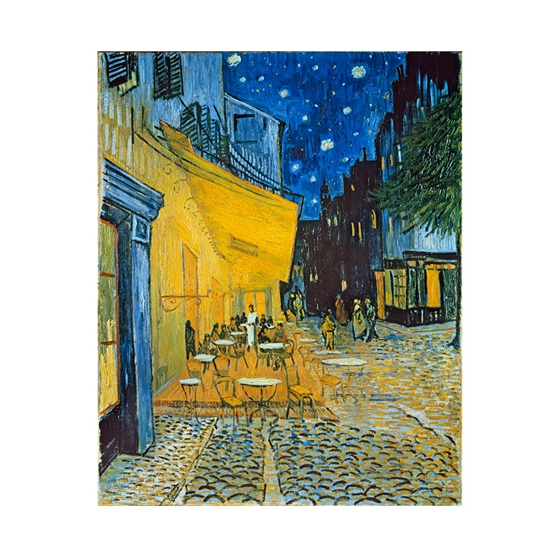アフロプリント ゴッホ 『夜のカフェテラス』 額縁付き Mサイズ □納期