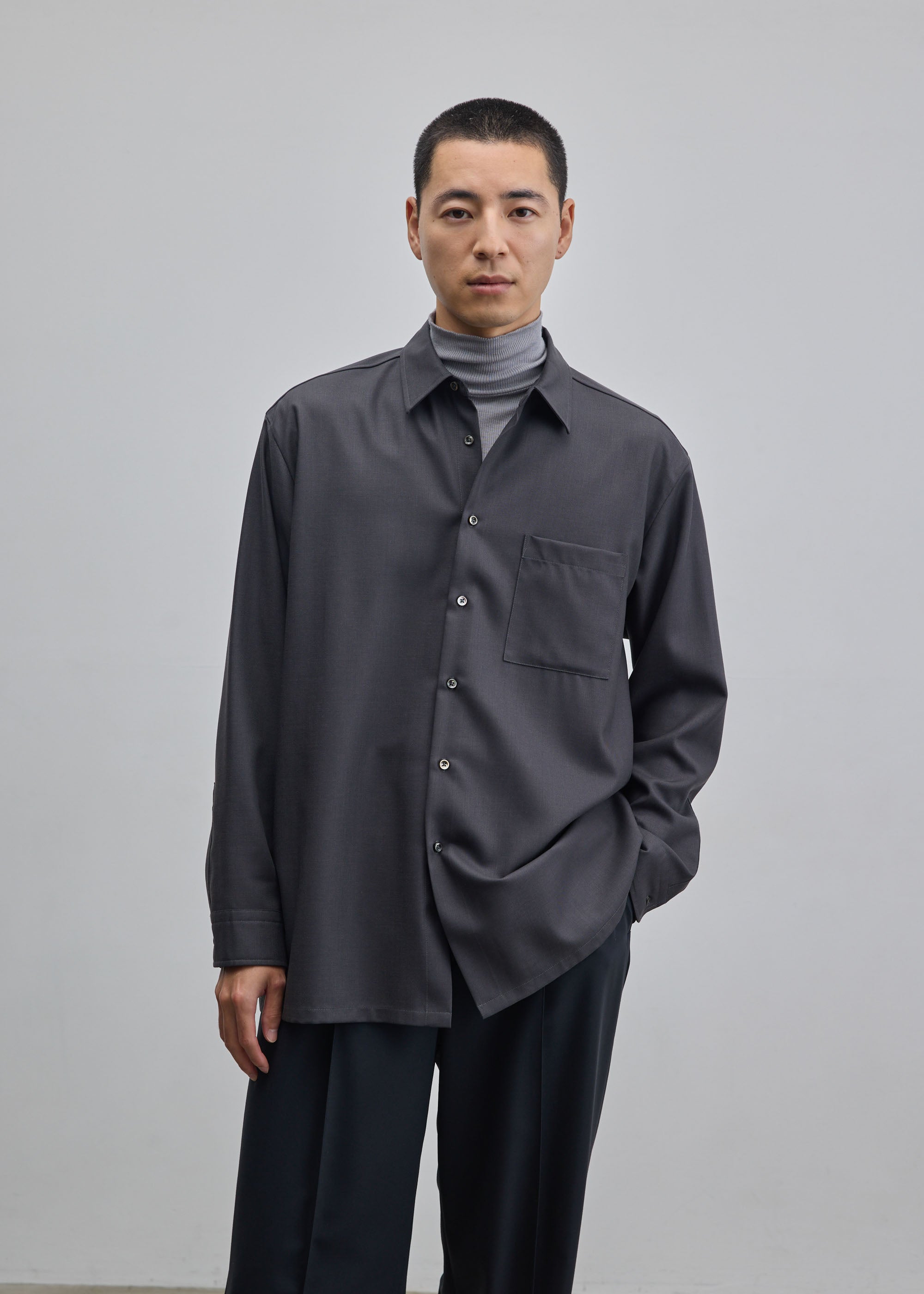 ウールツイルシャツ｜SOÉJU k - SOÉJU online store