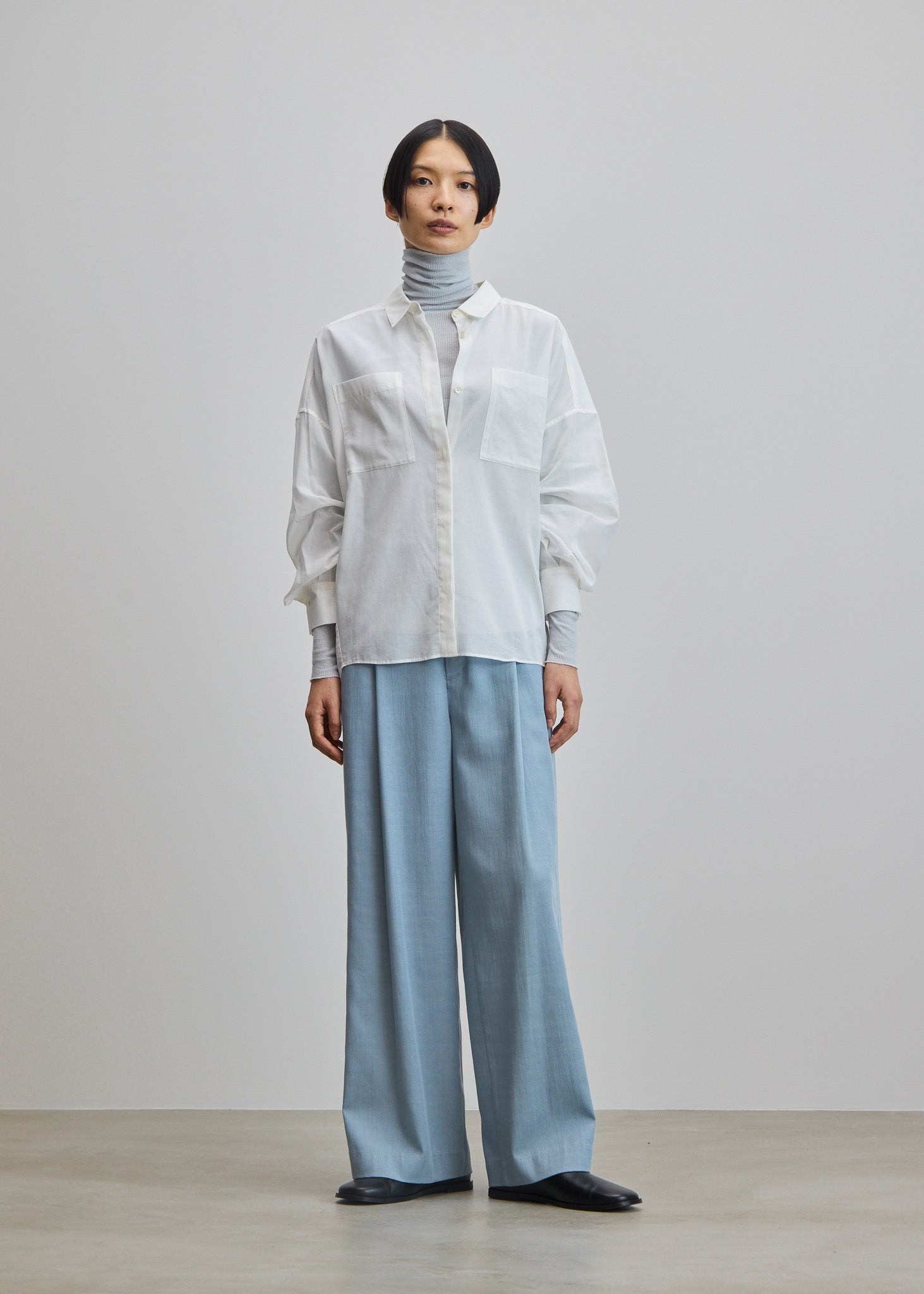 オーガニックコットンシアーシャツ - SOÉJU online store｜上質な大人