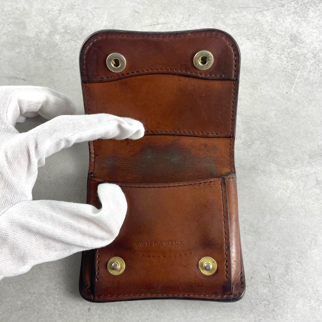 入手困難✨ ワイルドスワンズ コインケース 財布 バイカラー ブラウン