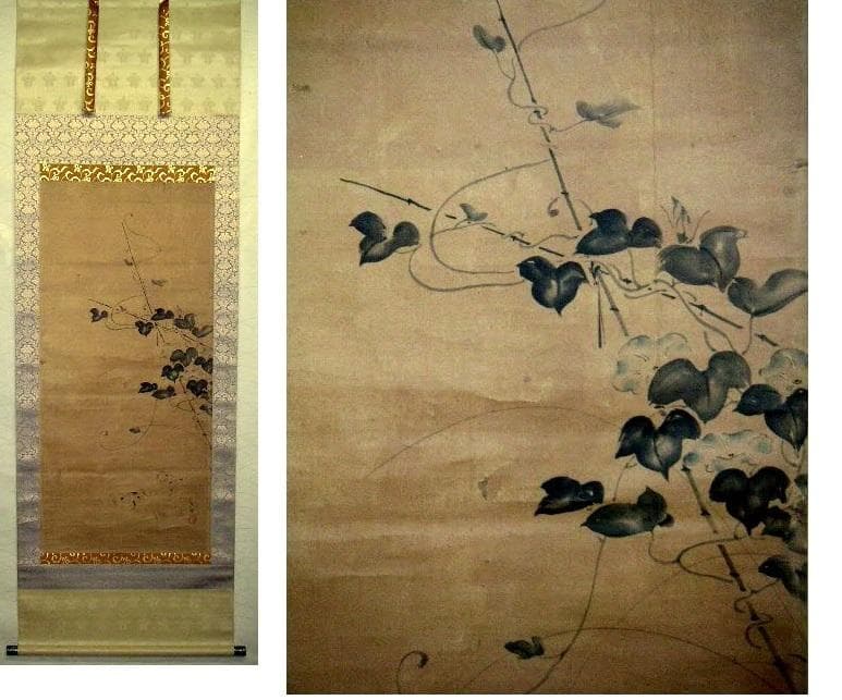 ♥掛軸　日本画　【 森村 宜稲 】　花鳥図　掛け軸　桐箱付き　骨董品 Yahoo!オークション -「森村」(美術品) の落札相場・落札価格