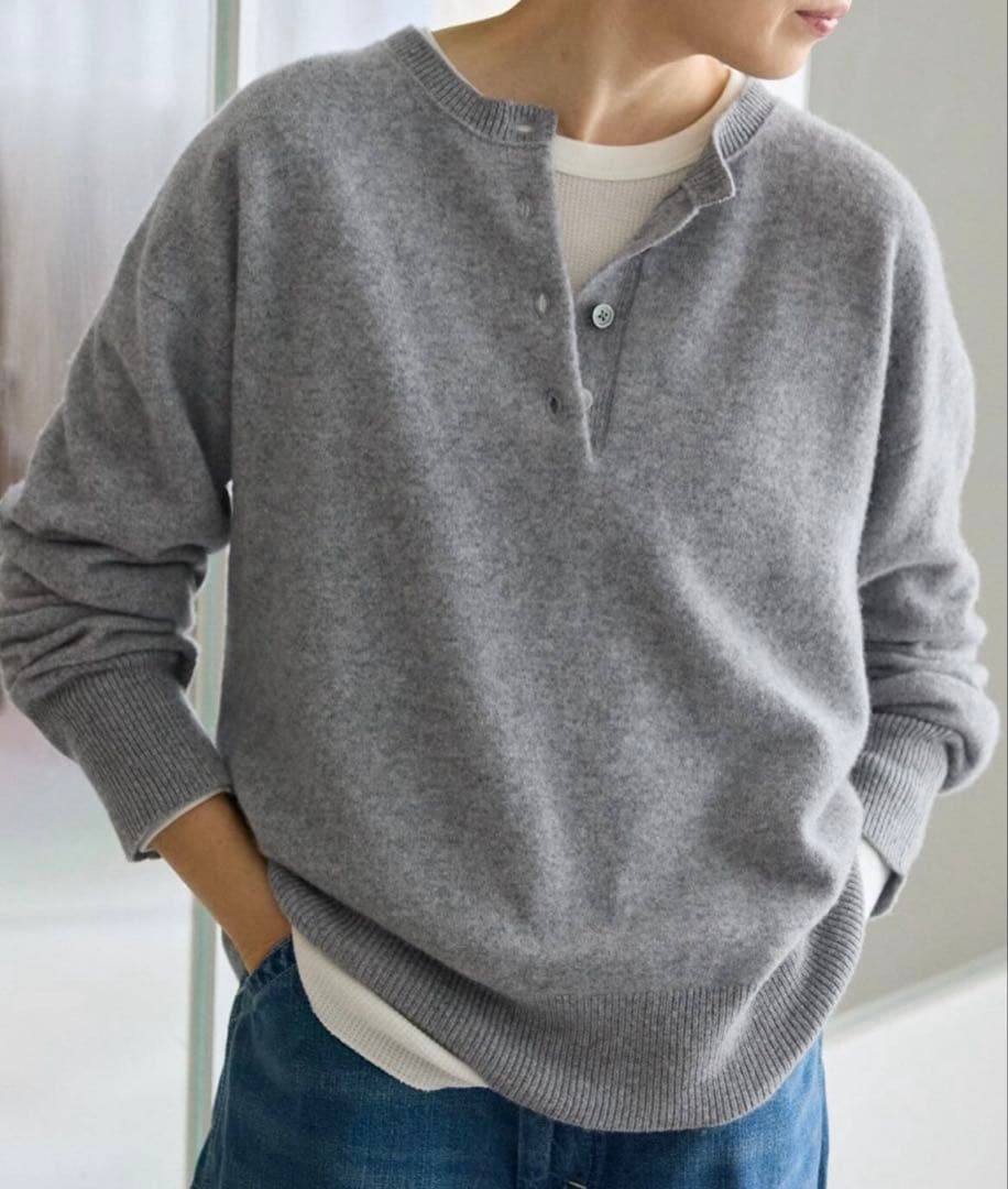 slobeiena ニット echecsヘンリープルオーバー