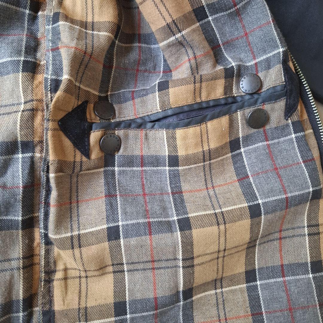 バブアーボーダーネイビーブラウンステッチ稀少!ほぼ新品 00,s 36