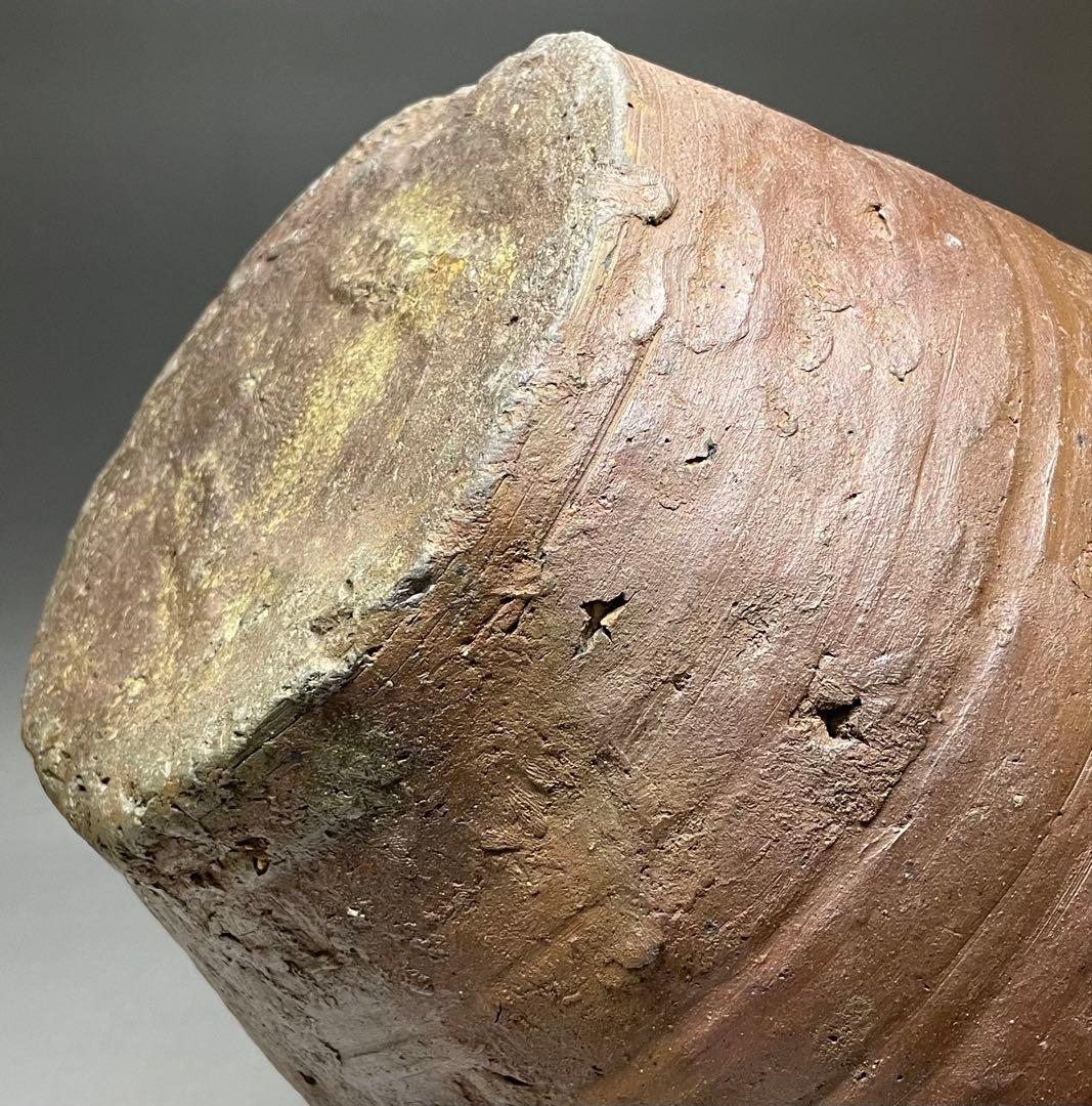 鑑定書付】桂又三郎極 古備前 直線文壺 鎌倉時代 口径約200mm 高