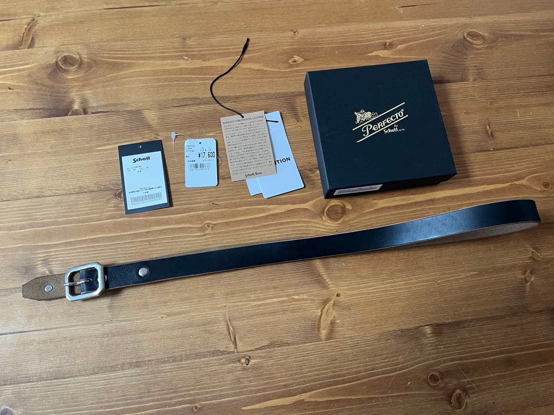 Schott 牛革ベルト（36）　ワンスター