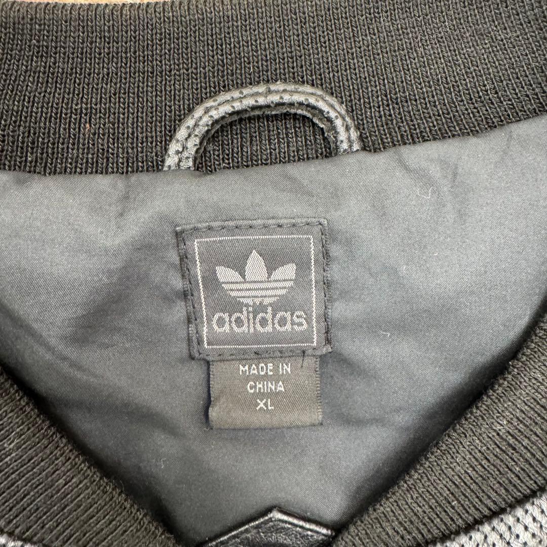 80s 万国旗タグ adidas ATP レザージャケット XL パイソン柄 黒 - メルカリ