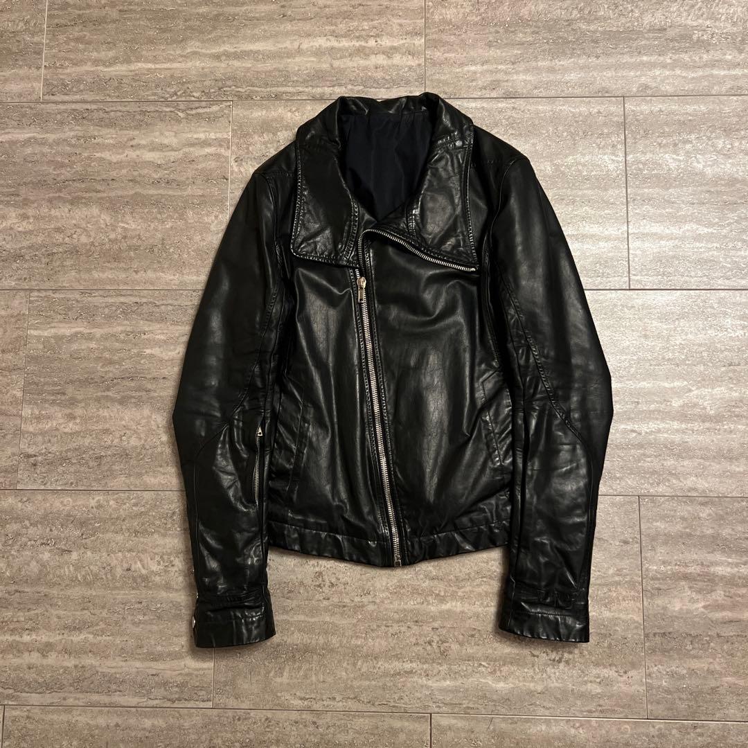 ジャケット・アウター Rick Owens Bauhaus leather jacket Black Concoridans Bauhaus Stooges Leather Jacket by Rick Owens on Sale