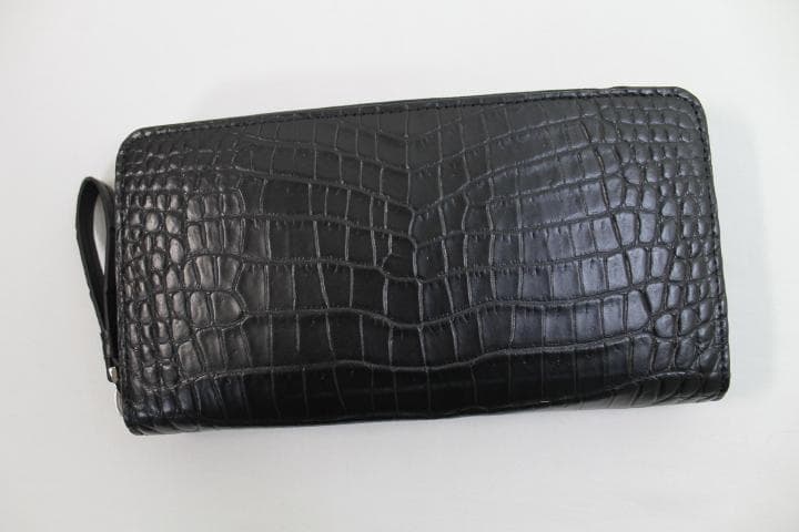【専用】クロコダイル 財布 長財布 本革 無双 ラウンド 両面クロコ ブラック