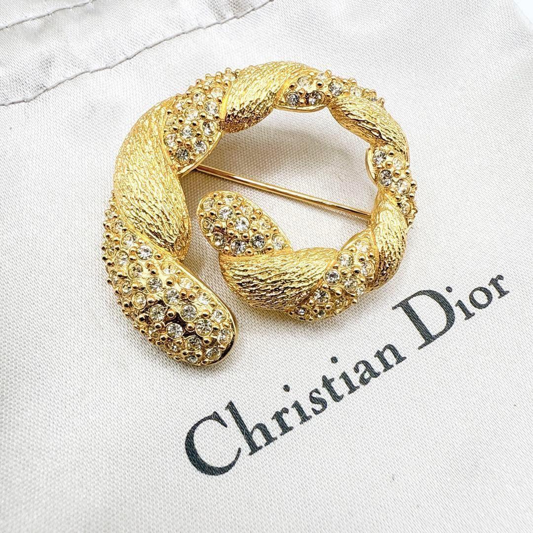 2696 極美品✨Dior　ブローチ　CD　ロゴ　希少　刻印