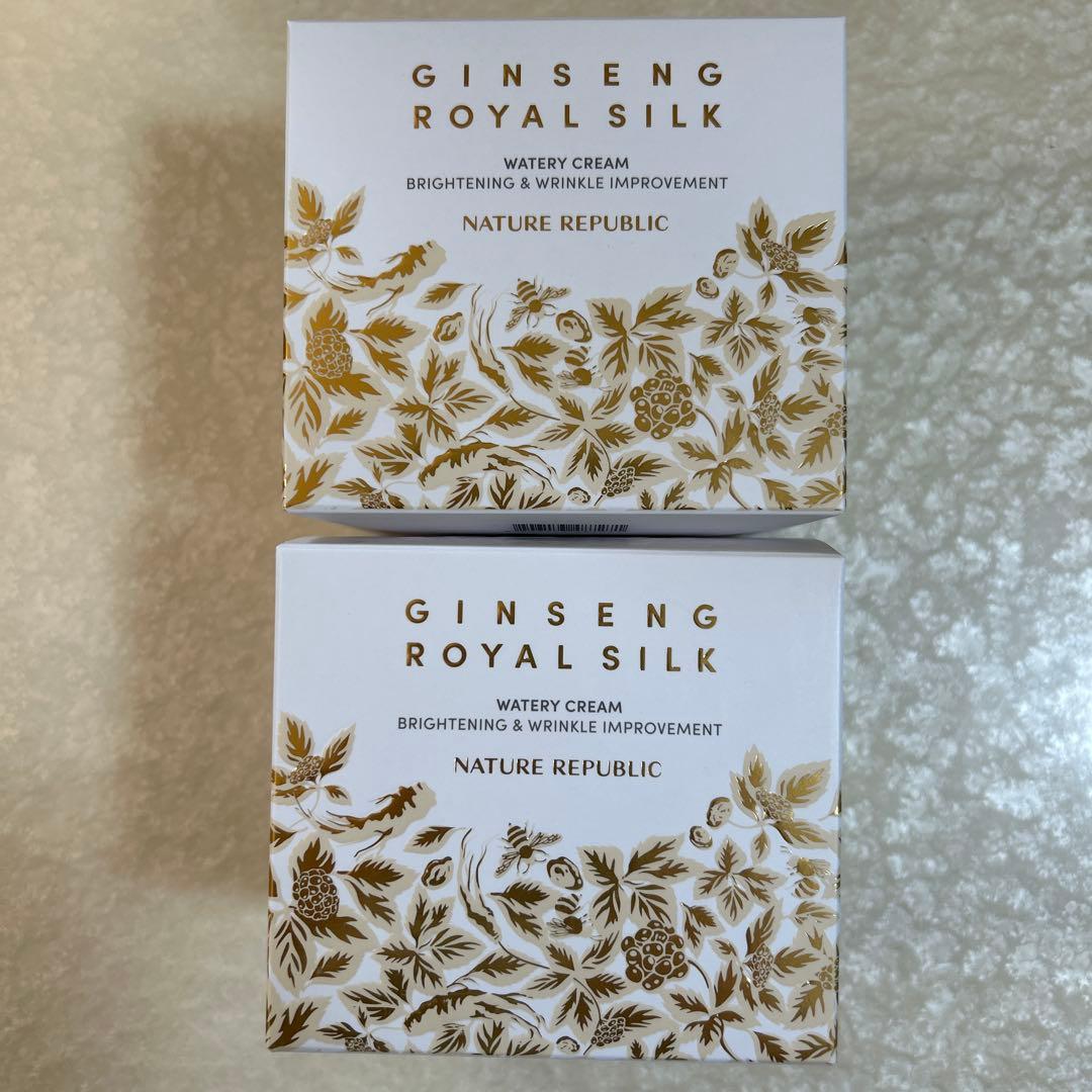 ネイチャーリパブリック　ジンセンロイヤルシルクウォータリークリーム2個