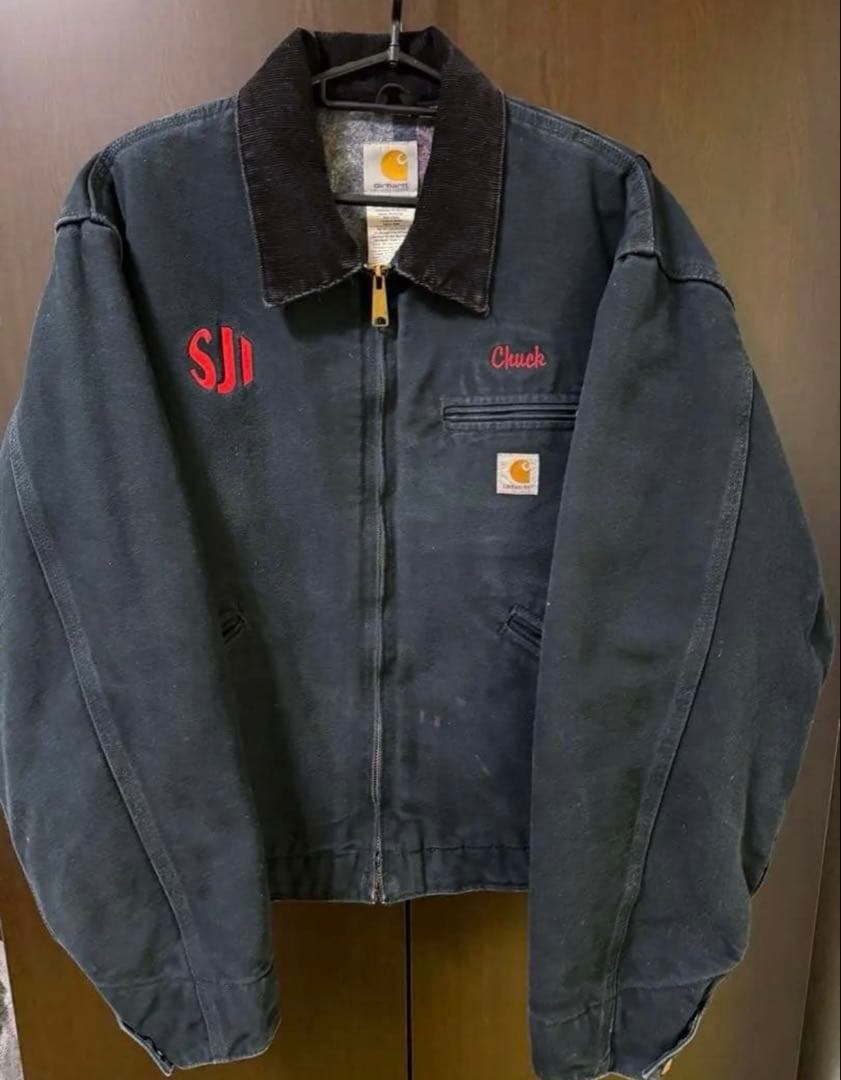 Carhartt デトロイトジャケット ブラック J01 BLK 希少 ロゴ - メルカリ