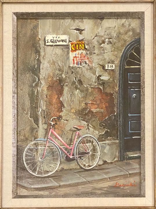 ⚠️激クリアランス⚠️ 石井研一 街角 絵画　元あの値段は2万7000円