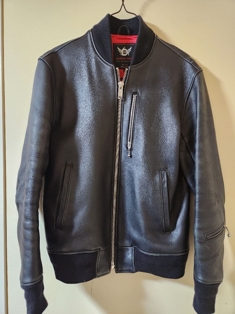 666Leather Wear 稀少MAー１Typeジャケット M ブラック