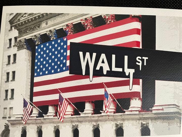 世界100枚限定　deathNYC ウォール街アート版画