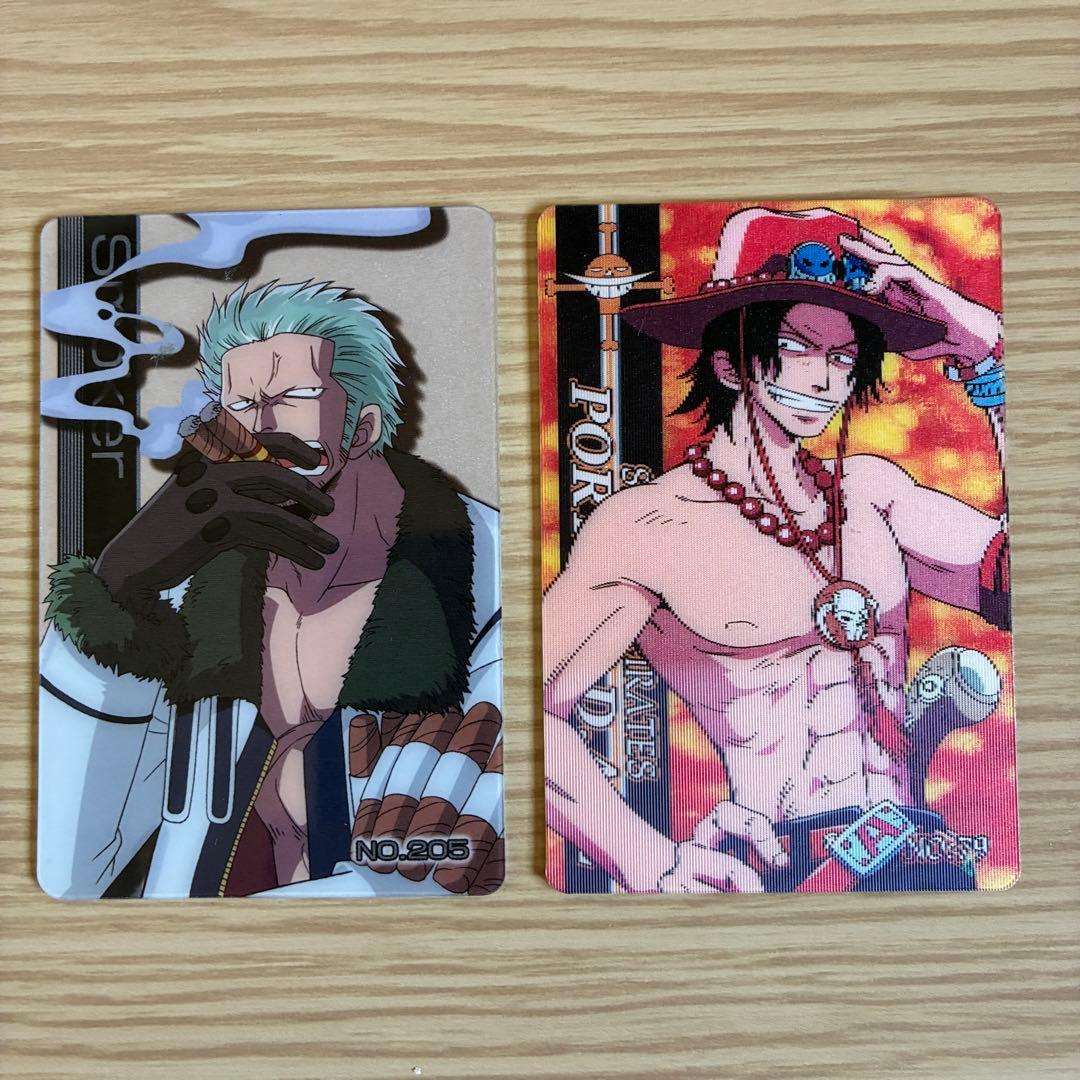 絶版】ワンピース 海賊王グミエース&スモーカーセット レトロ 3Dカード
