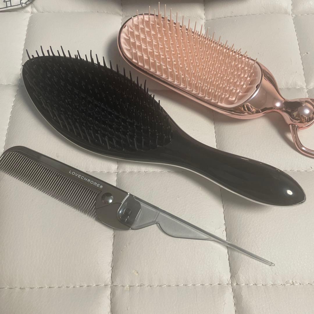 エールブラシ シャンプーブラシミルク　PG バングスコーム　ブラック　リファ