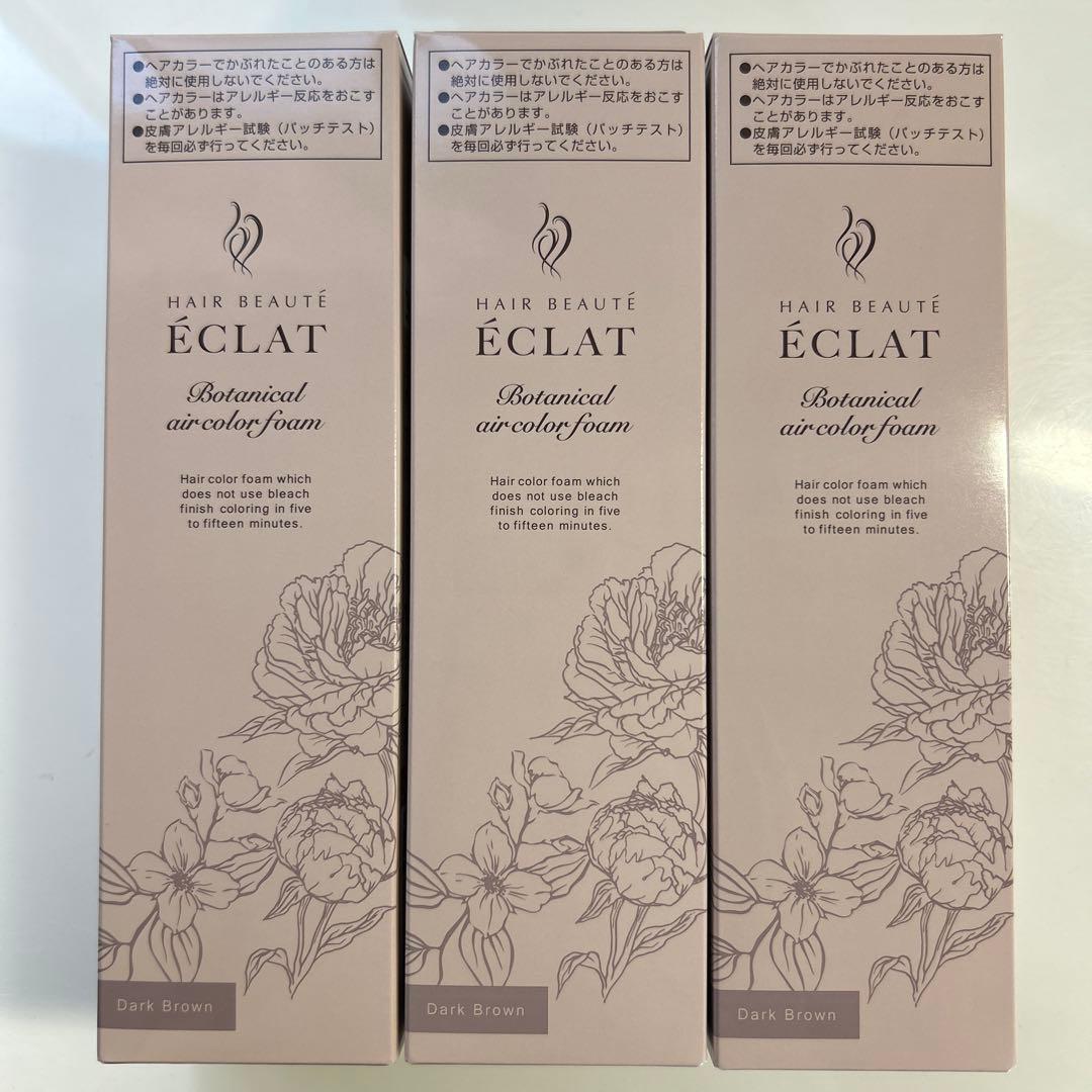 ヘアボーテエクラボタニカル エアカラーフォーム up ダークブラウン3本