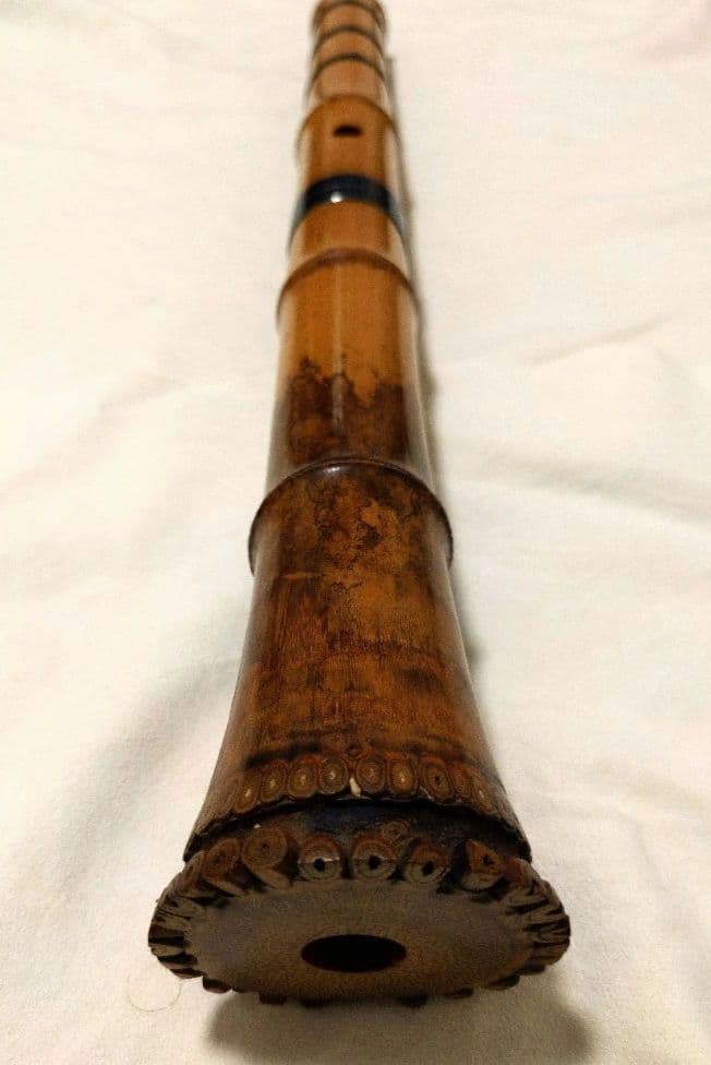 大井如水作☆貴重な一尺六寸管の尺八！100年前の名製管師の名管