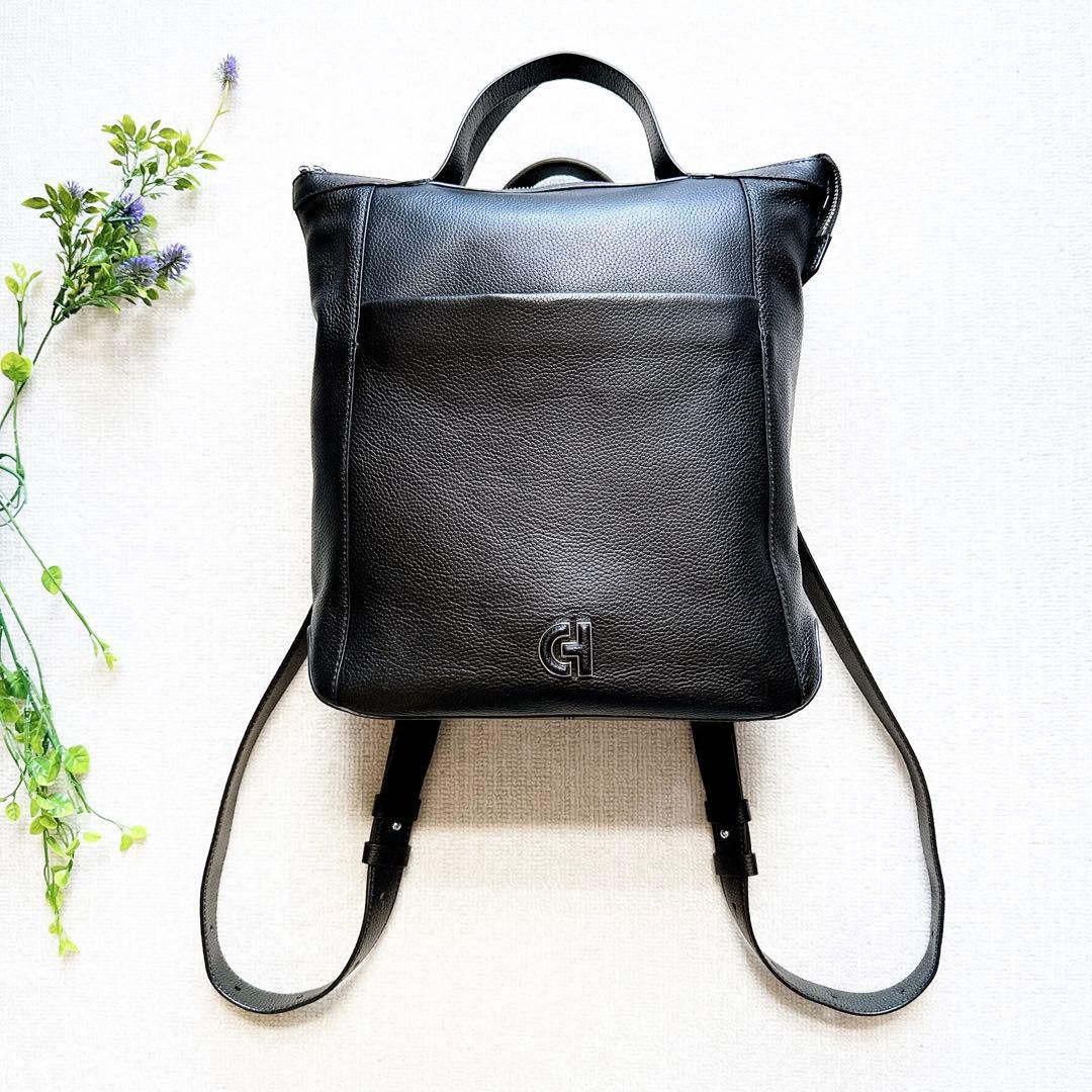 【極美品】コールハーン　グランドアンビションスモールバッグパック　オールレザー