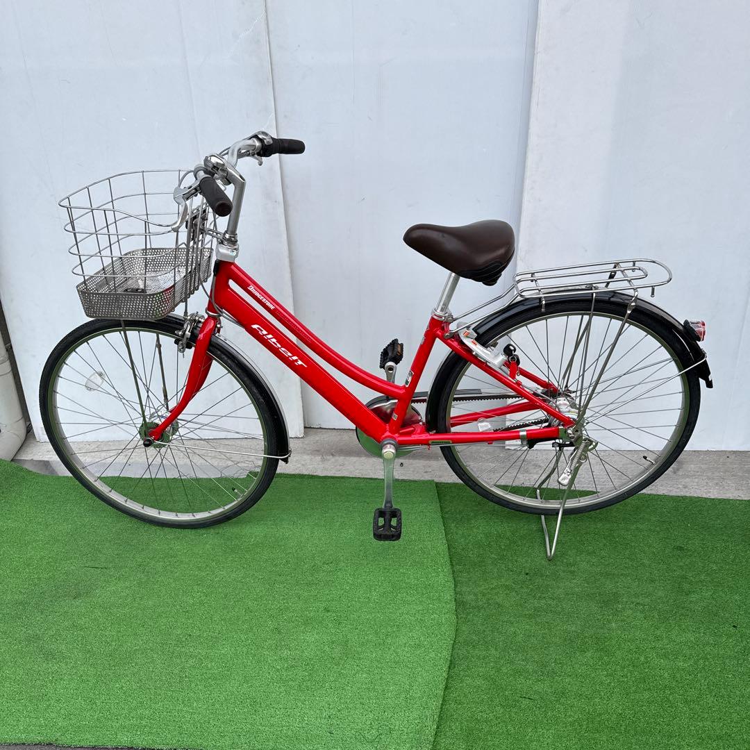 ブリヂストン アルベルト自転車 26インチ 内3速 オートライト レッド