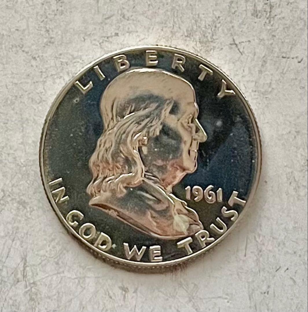 C234 1961年 ハーフダラー銀貨プルーフ フランクリン アメリカ - メルカリ