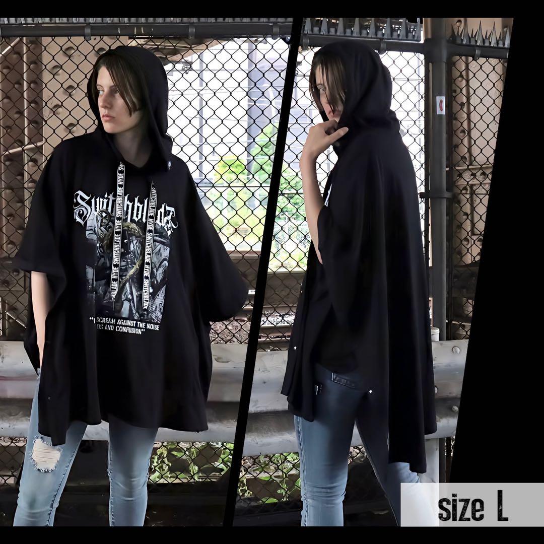 HYDE×SWITCHBLADE PONCHO T-SHIRT L