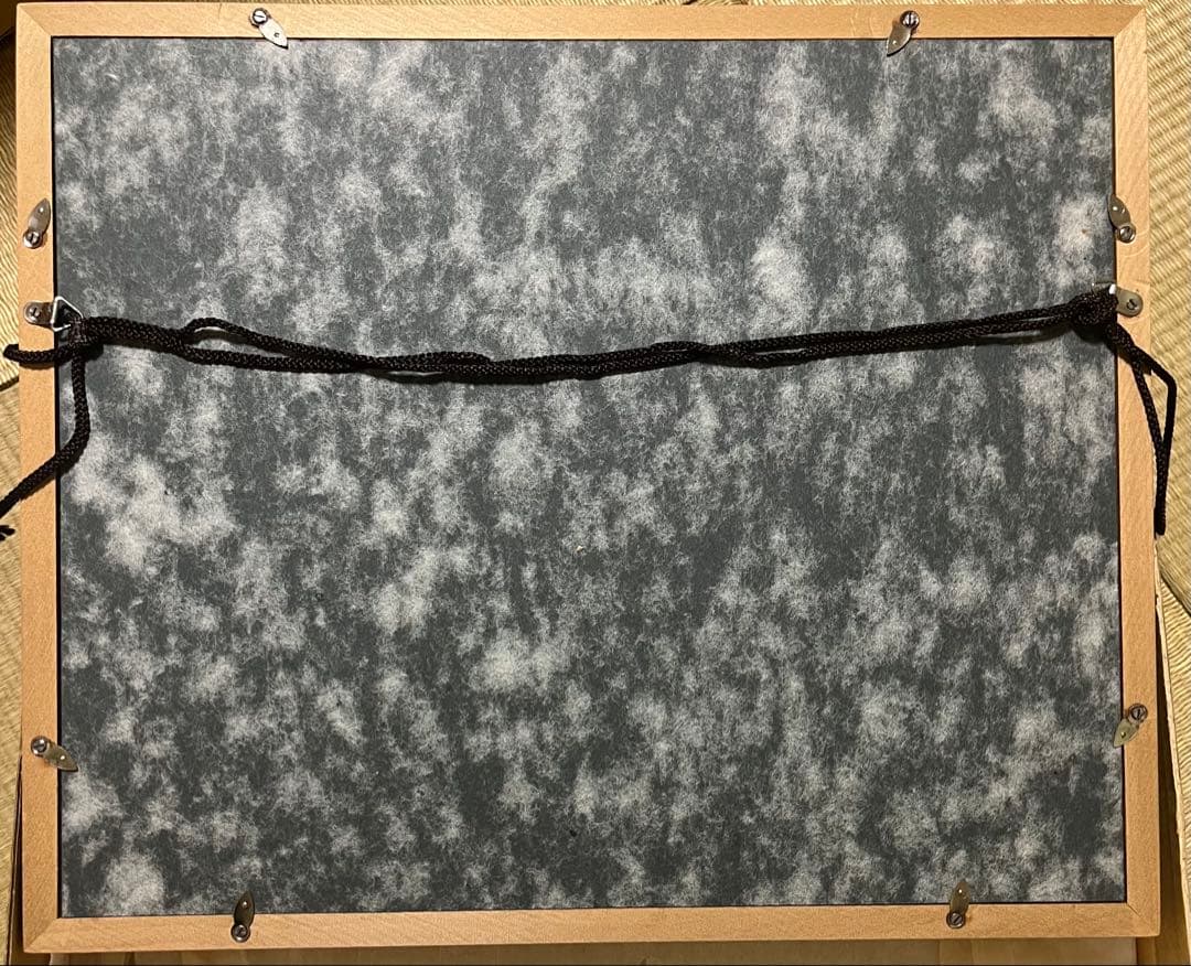 【貴金属画　純銀製】嘉山造　「桜富士」