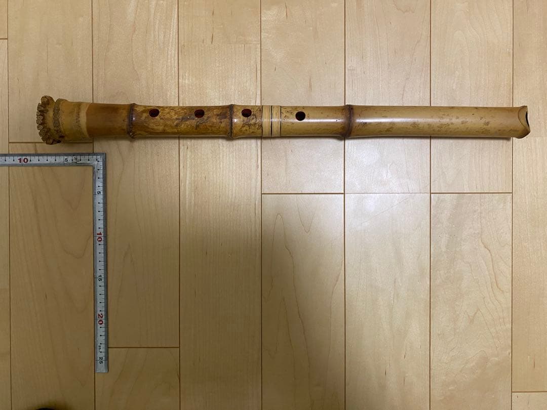 尺八、（作）井上昌山】都山、歌口水牛、銀縁、銀3線籐巻 | Shop at