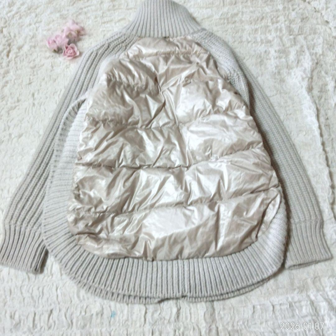 雑誌掲載 鈴木保奈美さん着用 美品 ヘルノ 異素材 ダウン ニット