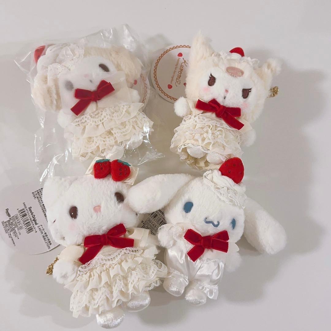 サンリオ　ショートケーキ　マスコット　コンプリート　マイメロ　クロミ　キティ サンリオ マイメロディ ＆ クロミ ピンク ブラック パーティ